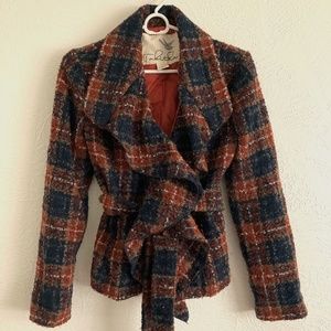 Anthropologie Tabitha Tweed Jacket w/ Belt Size 4